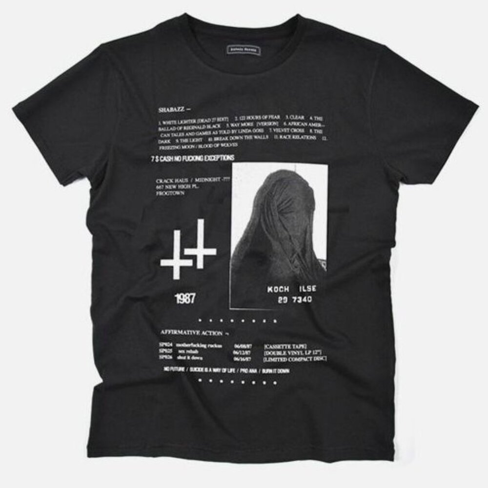 Band T Shirt Black Graphic Sixpack France x Hassan Rahim Small Rare Print